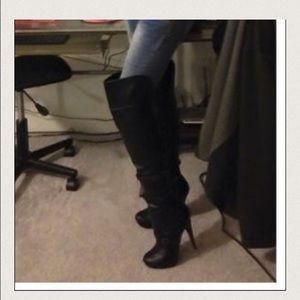 Brand new leather knee high boots