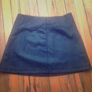 Faux Leather A-Line Skirt