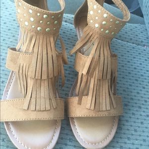 Tan Fringe Sandles