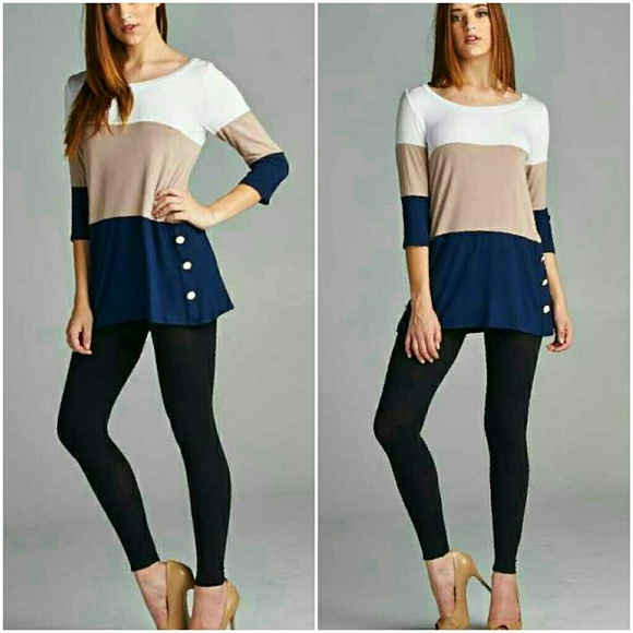 COLOR BLOCK TUNIC - Picture 2 of 3