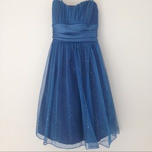 Adorable Glitter Blue Dress