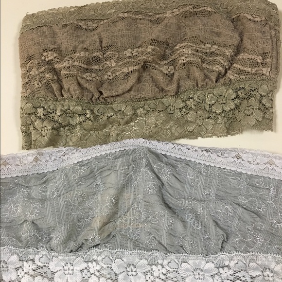 Free People Scallop Lace Bandeau's  set of 2