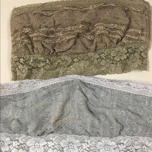 Free People Scallop Lace Bandeau's  set of 2