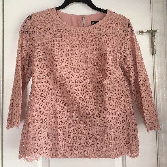 Rose J.crew Lace Blouse