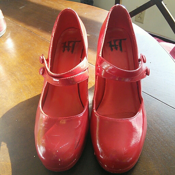 Hot topic red heels size 10