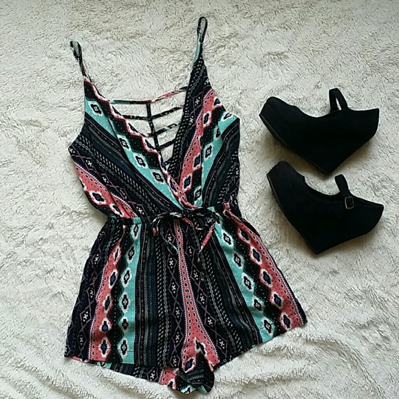 Tribal print romper size small