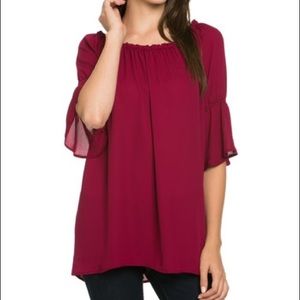 BUNDLE Wine/cranberry tunic NWOT