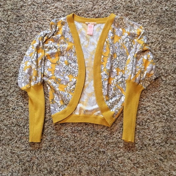 Yellow and Gray Cardigan