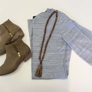 BRAND NEW Powder gray-blue fit and flare dress