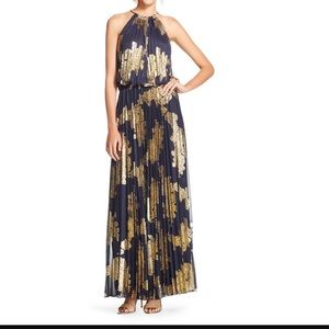MSK gold and navy dress