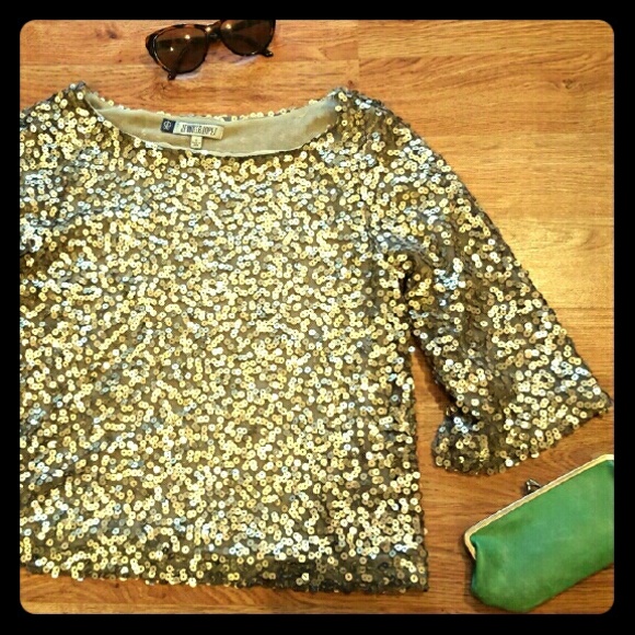 Gold sequin top