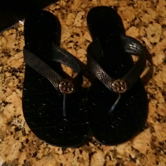 Tory burch tumbled leather sandal