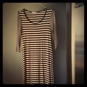 Striped t-shirt maxi dress