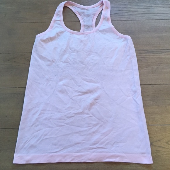 Lululemon racer back silver pink tank 10