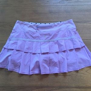 Lavender Lululemon pleated Pacesetter skort 10