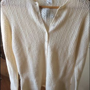 J. Crew cream color sweater. Super soft. Like new.