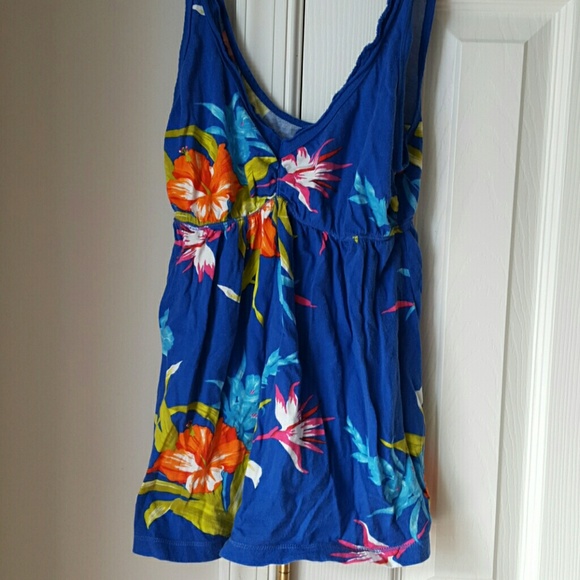 Blue and floral tank