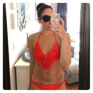 L*SPACE Red Fringe Bikini - Brand New!