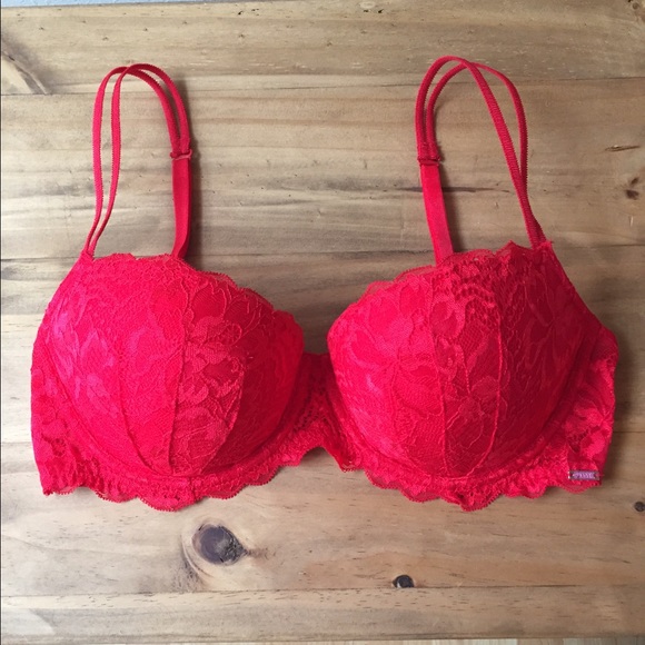 NWOT Sexy Red Lace VS Push Up Bra
