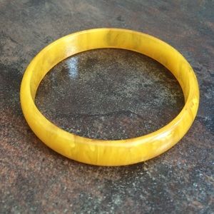 Vintage Bakelite Yellow Bangle
