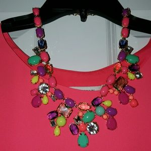 J. Crew stone and jewel necklace