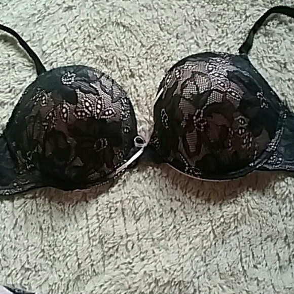 Sexy black and pink bra
