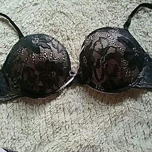 Sexy black and pink bra