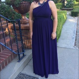 Purple One Shoulder Gown