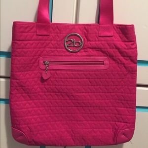 Bebe pink heart tote 2b
