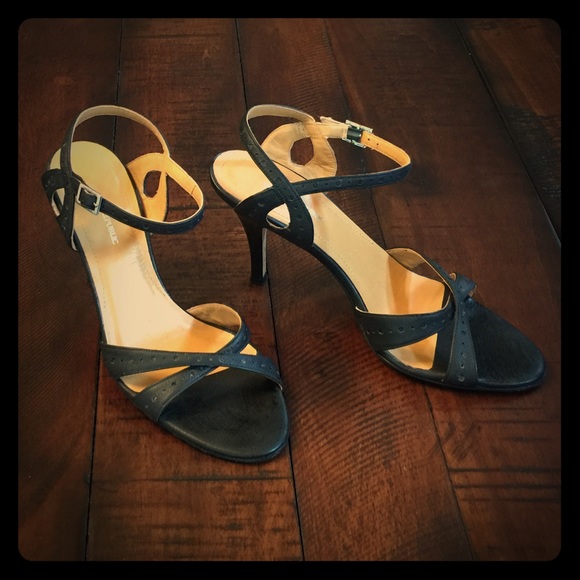 Banana Republic black straps heels.