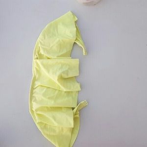 Yellow flounce bandeau bikini