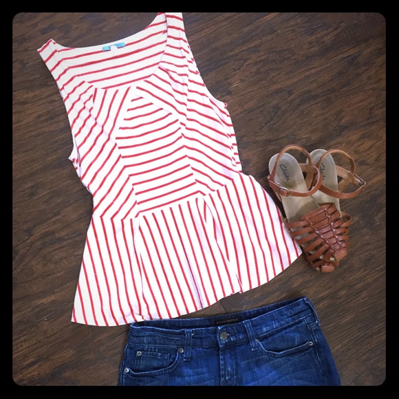 *Anthropologie* Peplum top by Leifnotes