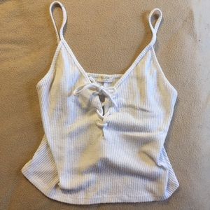 Brandy melville white ribbed Bethany tank