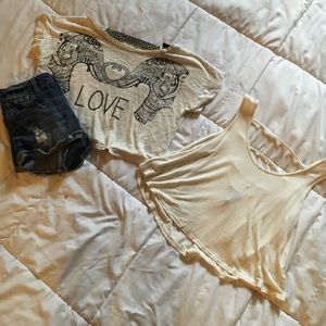 Cream / Tan Crop Top Bundle
