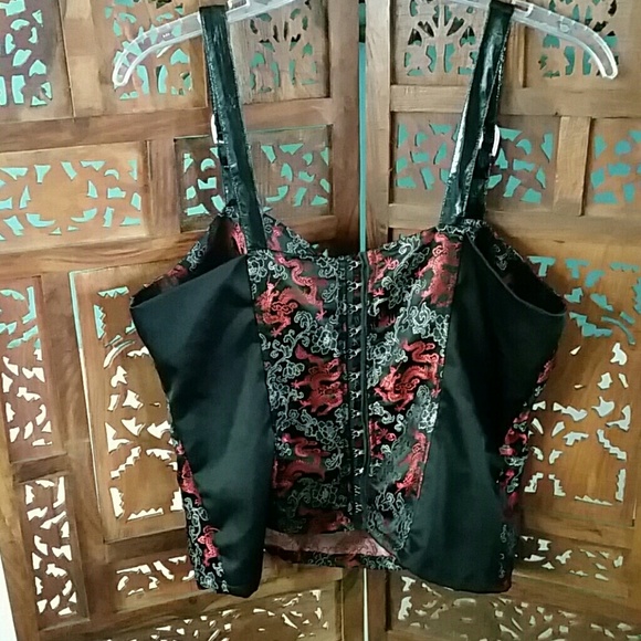 Red Dragons Corset Top