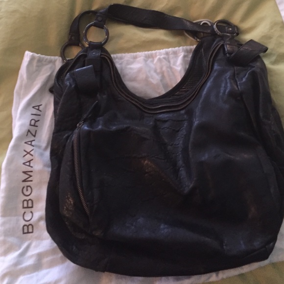 BCBG MAXAZRIA hobo leather bag black. Like new! - Picture 2 of 3