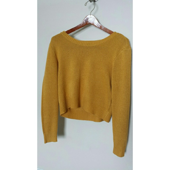 Yellow H&M crop sweater