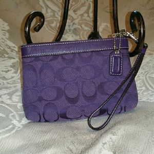 Sale * Coach wristlet & clutch purple color