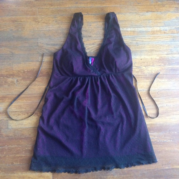 Black V Neck Lace Top