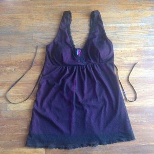 Black V Neck Lace Top