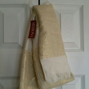 Gold and White Scarf