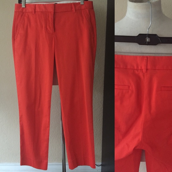 J. Crew City Fit pop of orange pants
