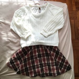 Plaid bow skirt