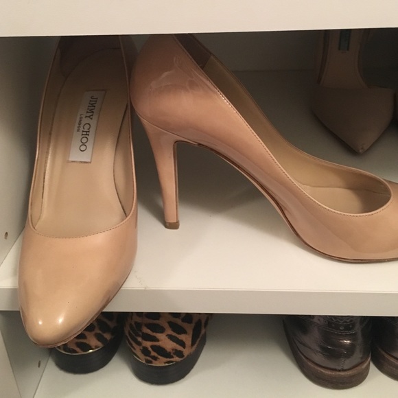 Jimmy Choo nude pumps
