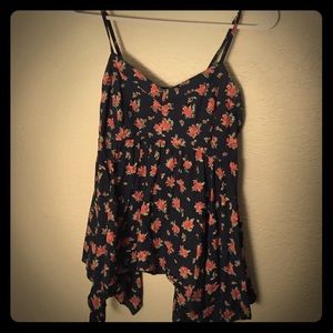 Bustier style floral top