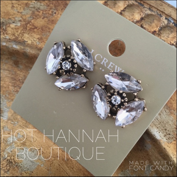 🆕 J.CREW Crystal Stud Earrings - Picture 3 of 4