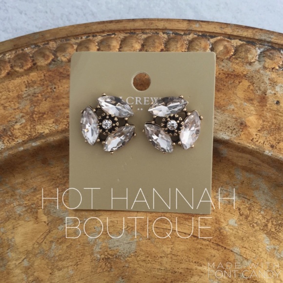 🆕J. CREW Crystal Stud Earrings - Picture 2 of 4