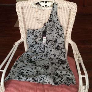 One shoulder Splatered dress