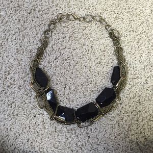 chunky black and gold necklace