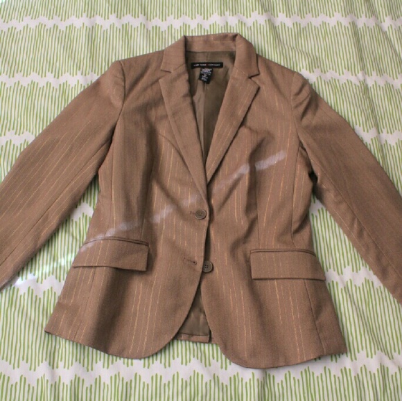 New York & Co metallic pinstripe blazer 10 VGUC - Picture 1 of 4